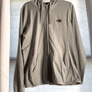 The North Face Women’s zip up grey hoodie